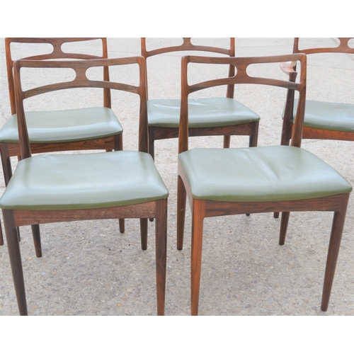 107a - A set of six Mid-Century Danish ‘Model 94’ dining chairs by Johannes Andersen for Christian Linneber... 