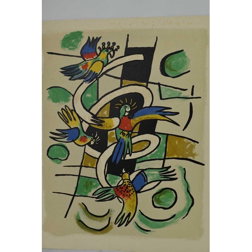 17 - Fernand Leger (French 1881-1955): three prints in colour, printed on both sides, numbered 27, 21 and... 