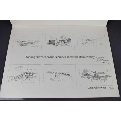 35 - A limited edition folio of eight prints with signed original pencil sketch by Ashley Jackson; The Su... 