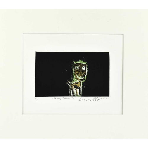 58 - Christopher Wood (20th century): Be My Friend?! limited edition colour lithograph, 1/1, 20 by 26cm.