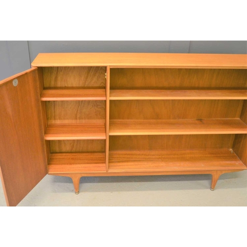 590 - A Mid-Century Mcintosh teak display cabinet, 136cms long x 90cms tall x 25cms deep