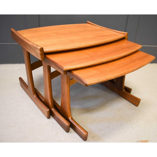 592 - A Mid-Century G-Plan teak nest of three tables