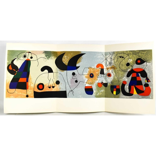 60 - Joan Miro (1893-1983): Two untitled colour prints, one 38 by 28cm and the other 81 by 38cm.