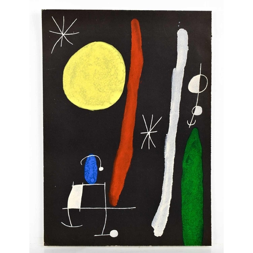 60 - Joan Miro (1893-1983): Two untitled colour prints, one 38 by 28cm and the other 81 by 38cm.