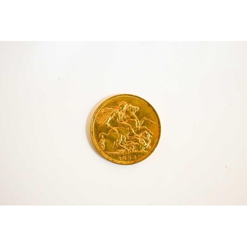 13 - A Queen Victoria full gold sovereign dated 1894 and with Melbourne mint mark.