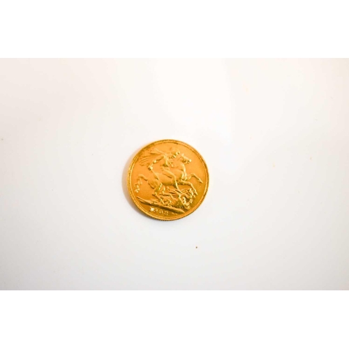 38 - An Edwardian VII full gold sovereign dated 1908 and with Perth mint mark.