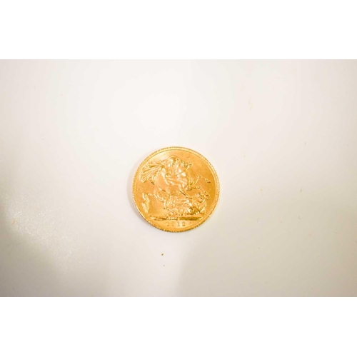 54 - A George V full gold sovereign dated 1912.