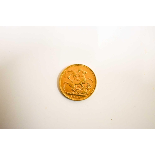 56 - An Edward VII full gold sovereign dated 1902 and with Perth mint mark.