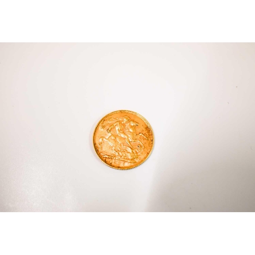 58 - An Edward VII full gold sovereign dated 1905 and with Melbourne mint mark.