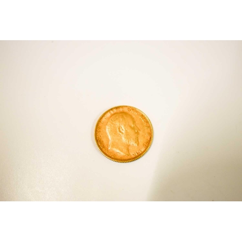 58 - An Edward VII full gold sovereign dated 1905 and with Melbourne mint mark.