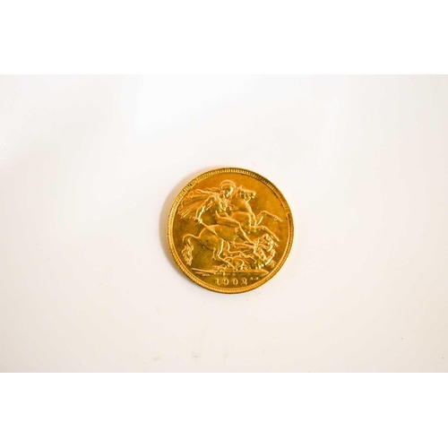 8 - An Edward VII full gold sovereign dated 1902.