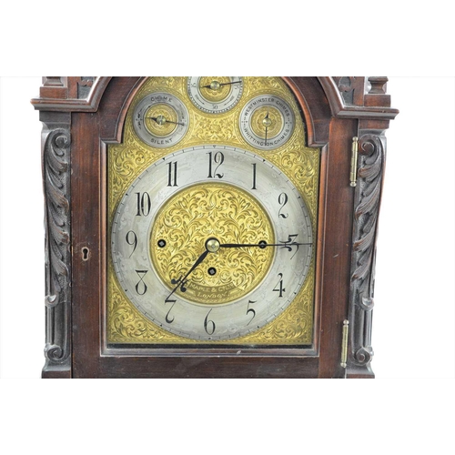 10 - A late Victorian 'Directors' Bracket Clock retailed by Maple & Co Ltd, London with silvered chapter ... 