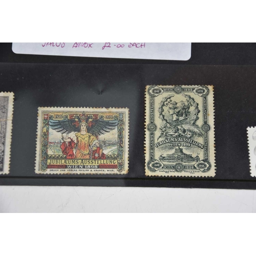 382 - Two mint Nova Scotia stamps, circa 1860, one and eight cents together with 1898 Jubilee Exhibition A... 