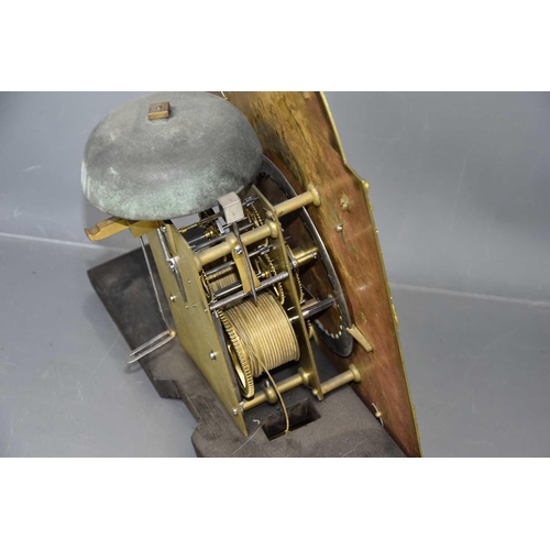 59 - A late 18th century longcase clock twin movement by James Field of Dunstable, the brass dial having ... 