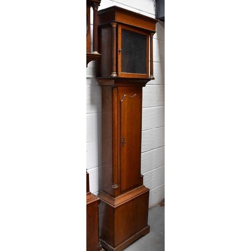 60 - An early 19th century oak longcase clock by Thomas Hallam of Nottingham with calendar aperture and p... 