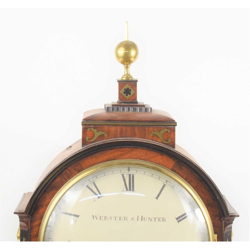 9 - A Regency mahogany cased bracket clock with twin fusse movement, the dial signed Webster & Hunter, L... 