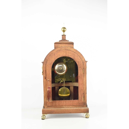 9 - A Regency mahogany cased bracket clock with twin fusse movement, the dial signed Webster & Hunter, L... 