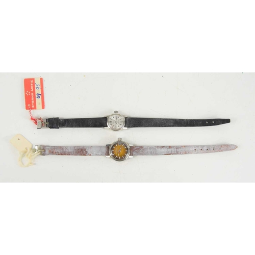 91 - Two vintage ladies Eterna-Matic wrist watches, one marked Golden Heart to the face.