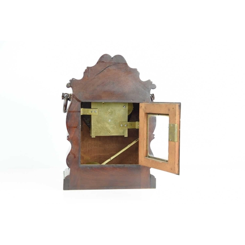 1 - A mid 19th century J. Vassalli of Scarbro bracket clock in a carved mahogany case, single fusee move... 