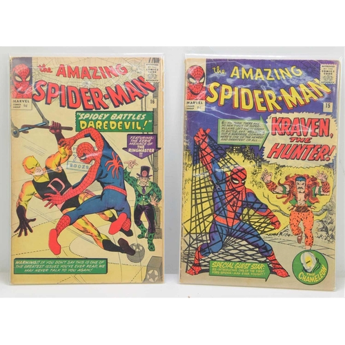 239 - Marvel Comics: The Amazing Spiderman issues #15 and #16, first appearance of Kraven the Hunter and S... 