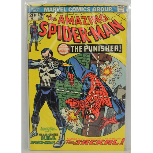 256 - Marvel Comics: The Amazing Spiderman number 129 / #129 featuring the first appearance of The Punishe... 