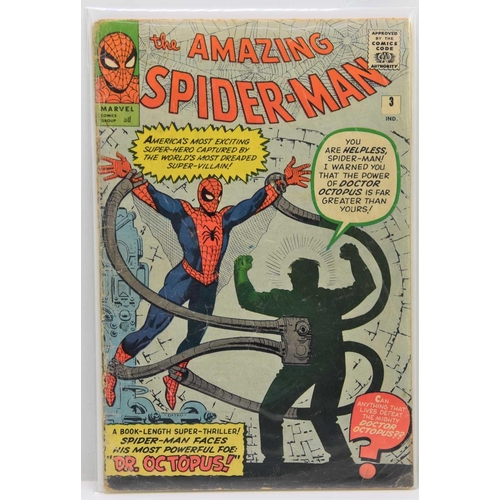 265 - Marvel Comics: The Amazing Spiderman No3 / #3, introducing Dr Octopus, 9d copy.