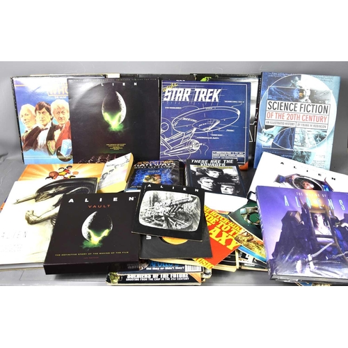 346 - A group of sci-fi related vinyl record soundtracks to include Alien and Star Wars together with a gr... 