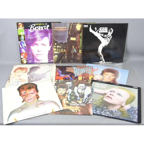 375 - A collection of David Bowie vinyl Lps comprising of Aladdin Sane, Scary Monsters, Diamond Dogs, Lets... 