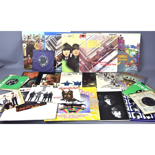 377 - A collection of Beatles vinyl LPs comprising of Magical Mystery Tour, White Album, With the Beatles,... 