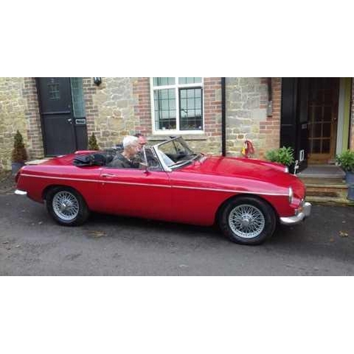 380 - A red vintage MG B Sports, 1840cc, petrol, 2 Axle-Rigid body, registration number DGW 544H, 31,540 m... 