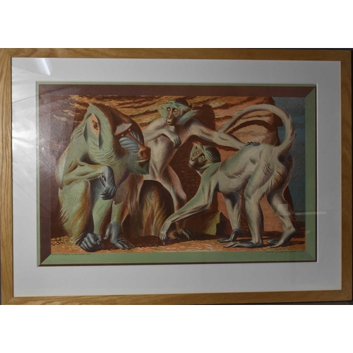 425 - Hans Feibusch(1898-1998): lithograph 1940s, 76cm by 48cm.