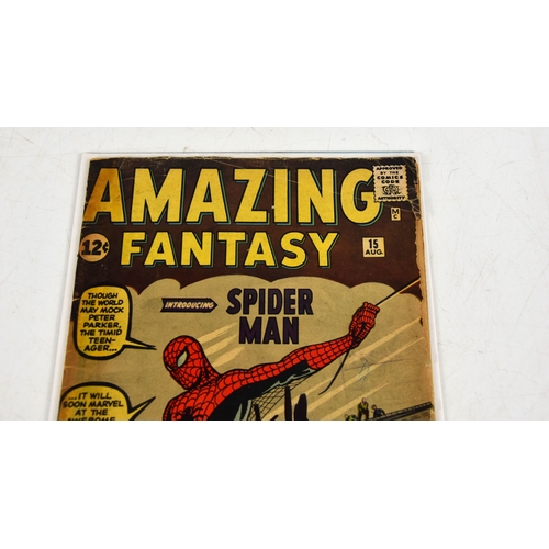 268 - Amazing Fantasy No.15 published by Marvel Comics in August 1962 featuring the first appearance of Sp... 