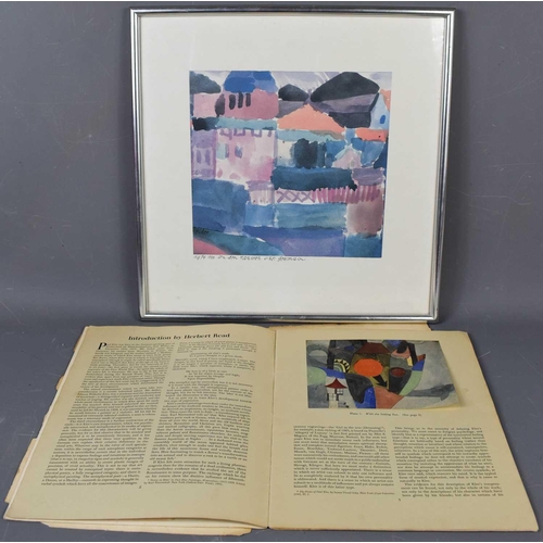 114 - Paul Klee (1879-1940): 1914 110 in Den Daussen V St Germain, colour print, 24 by 26cm, together with... 