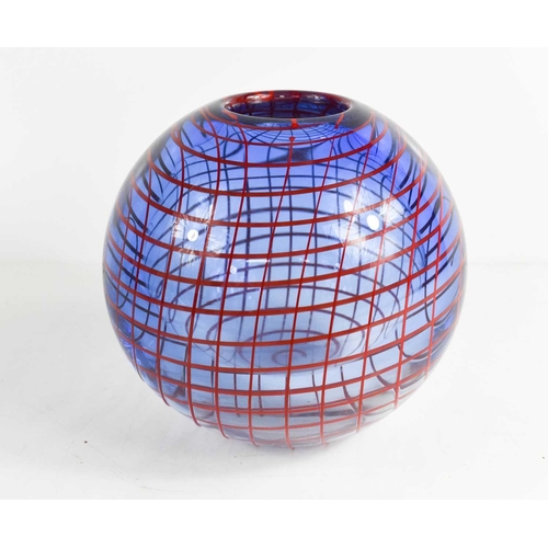 234 - A Mid Century design Murano glass spherical vase and matching bowl, 31cm diameter.