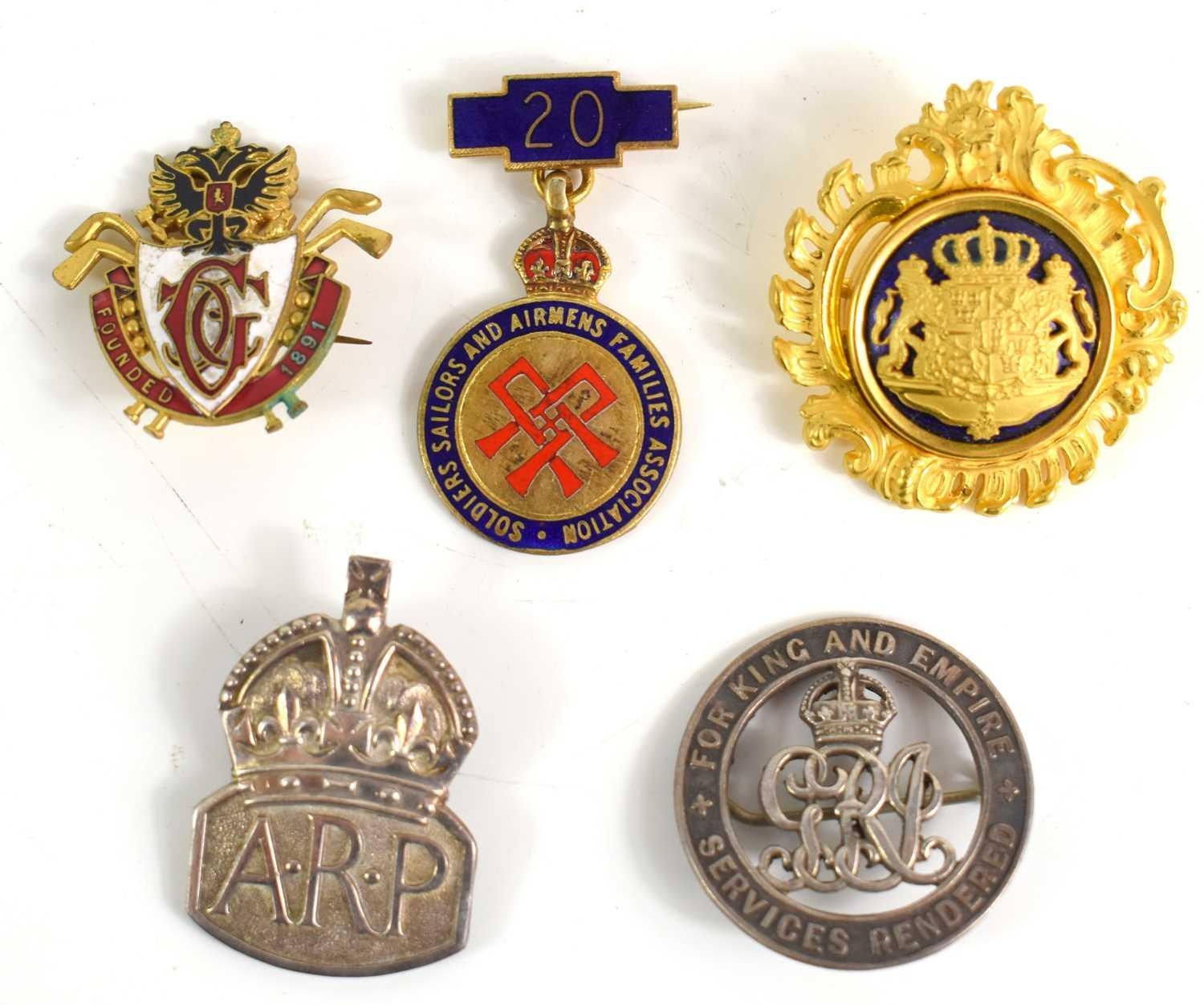 An ornate gilt and enamel Royal CoatofArms brooch by Sporrong of