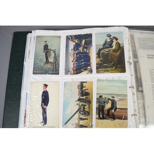 288 - Two albums of Edwardian and later postcards, mainly naval and shipping related to include the collis... 