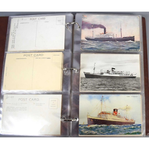 288 - Two albums of Edwardian and later postcards, mainly naval and shipping related to include the collis... 