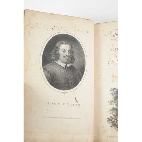 328 - The Pilgrims Progress by John Bunyan, published 1796 by T. Hepinstall together with a leather bound ... 