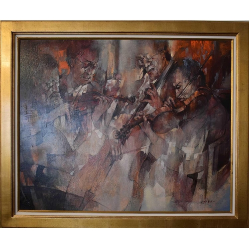 36 - Angelo BELLINI (Italian, b. 1938) Musicians oil on canvas, signed lower right, 80 x 100 cm