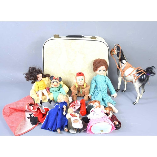 375 - A vintage Sindy doll number 033055X together with a battery operated cymbal clapping monkey, a Semco... 