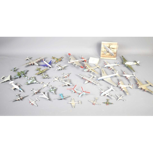 396 - A large group of diecast model planes, many example by Dinky.