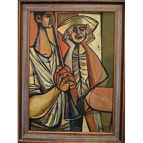 40 - Lucio Ranucci (Italian, 1925-2017): Two figures, oil on board, signed & dated 1966 to lower right, 7... 