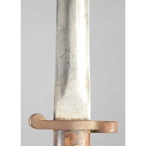 497 - A late 19th or early 20th century Mole bayonet, base of blade marked Mole above numbers, possibly /9... 