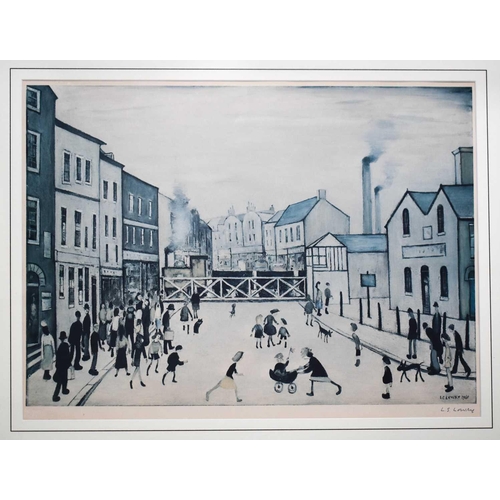 52 - LS Lowry, 20th century print, signed in pencil lower left, 57 by 41cm.