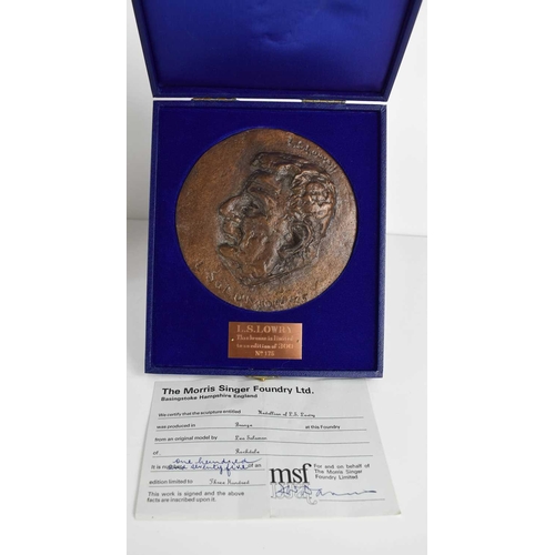 53 - L S Lowry medallion in its original case and certificate, limited edition plaque 176/300, from the M... 