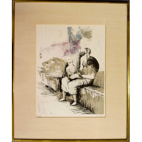 57 - Henry MOORE (British, 1898-1986): Seated Mother and Child, 1975 lithograph on paper, from an edition... 