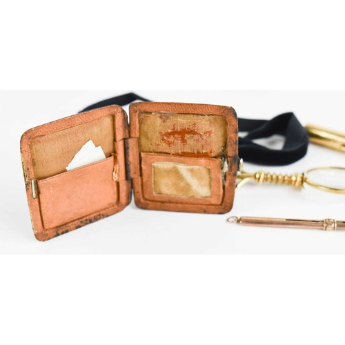 106 - A group of collectables to include gold plated Swan Pen, a pair of gold plated folding spectacles, a... 