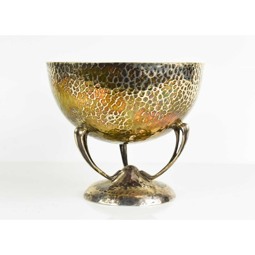 273 - An Art Nouveau Glasgow School repousse pedestal bowl, by James Weir, Glasgow 1904.