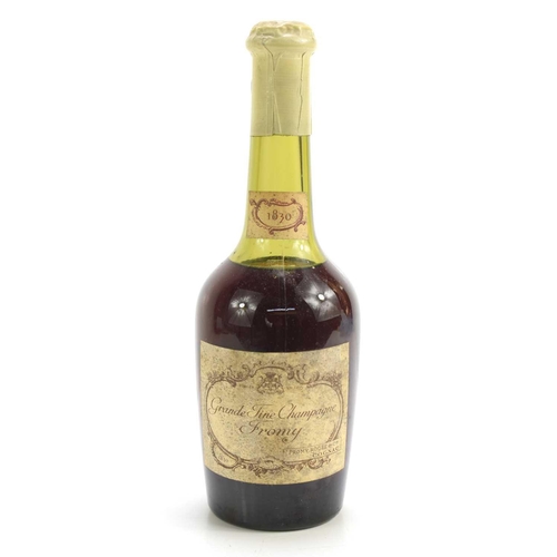 107 - A half bottle of Fromy Rogee and Cie Grande Fine Champagne Cognac, 1830, capsule present and intact,... 