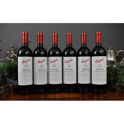 26 - Six bottles of Bin 28 Kalimna Shiraz, Penfolds, South Australia, 2015, 75cl.